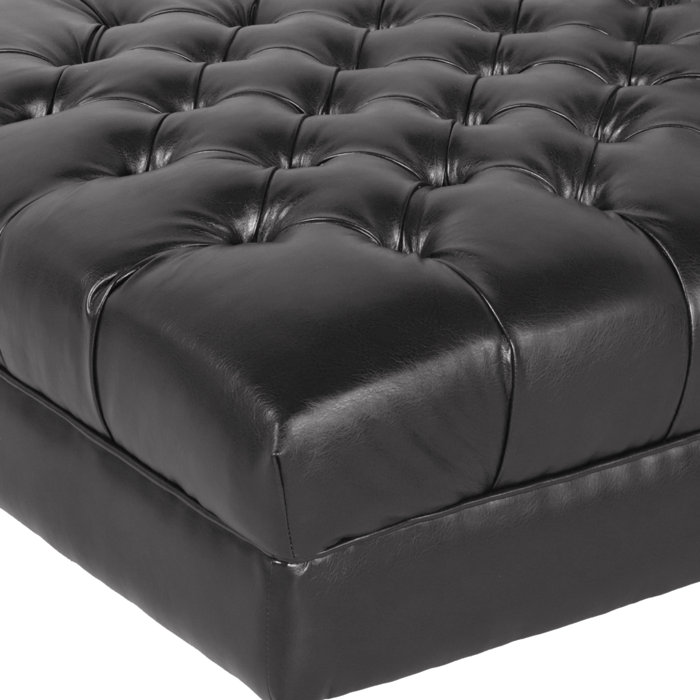 Orren Ellis Hovanes Tufted Faux Leather LeftArm Chaise Lounge